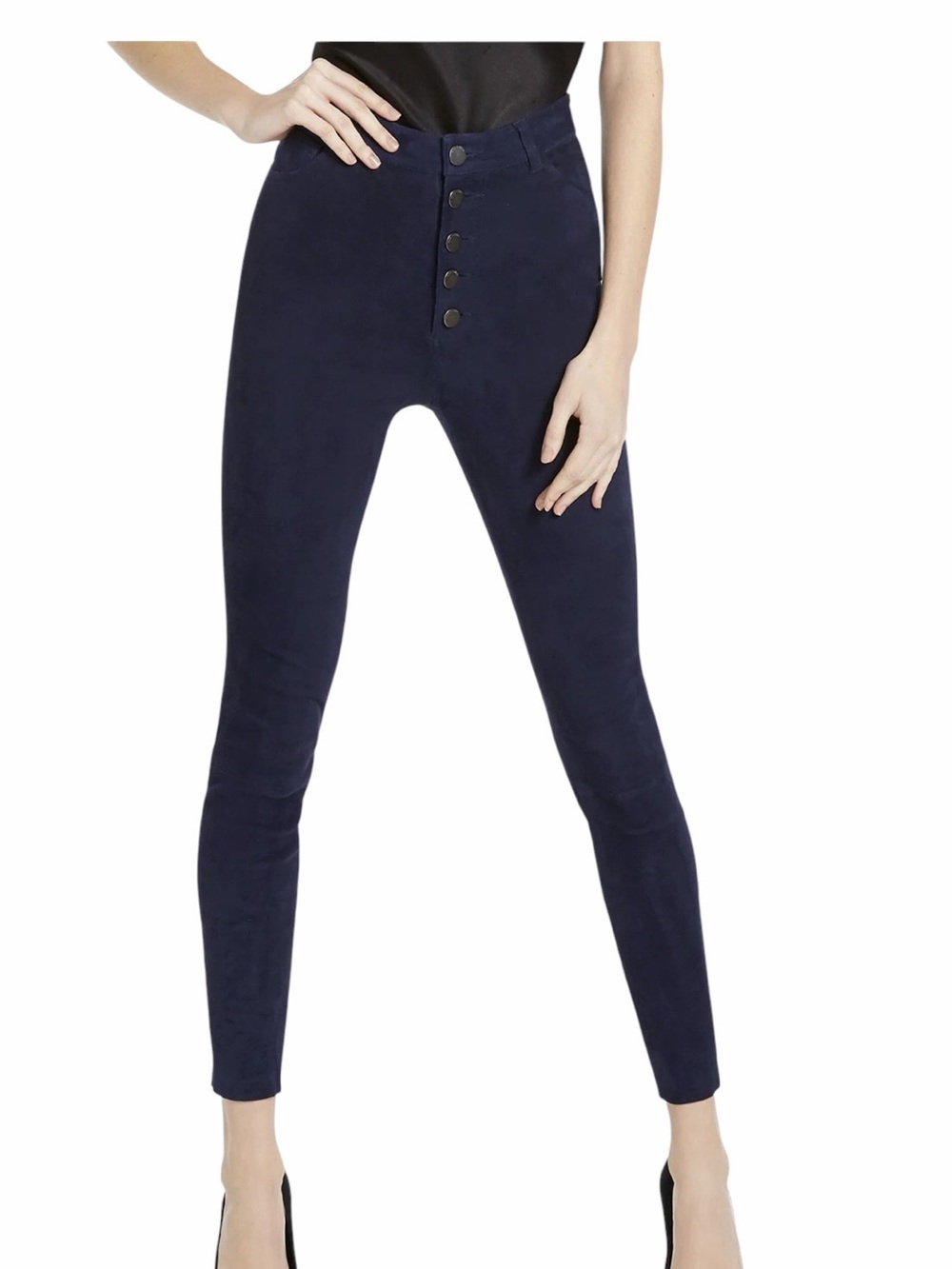 Alice + Olivia MIKAH SUEDE HIGH RISE PANT Size 6